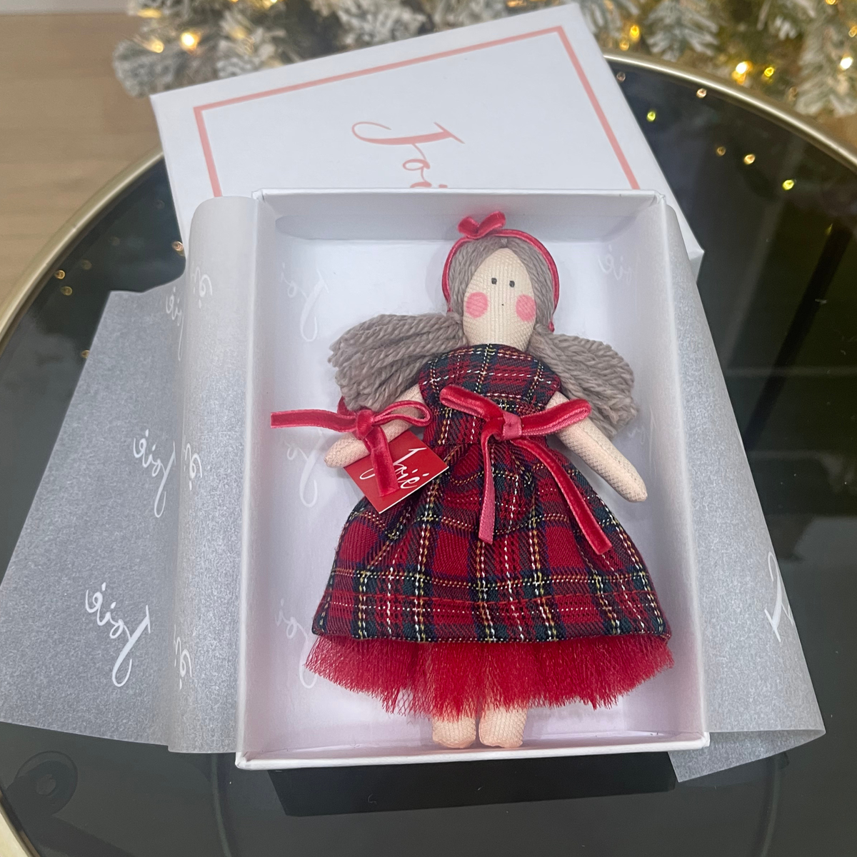 Bambola Cloe in cotone tartan