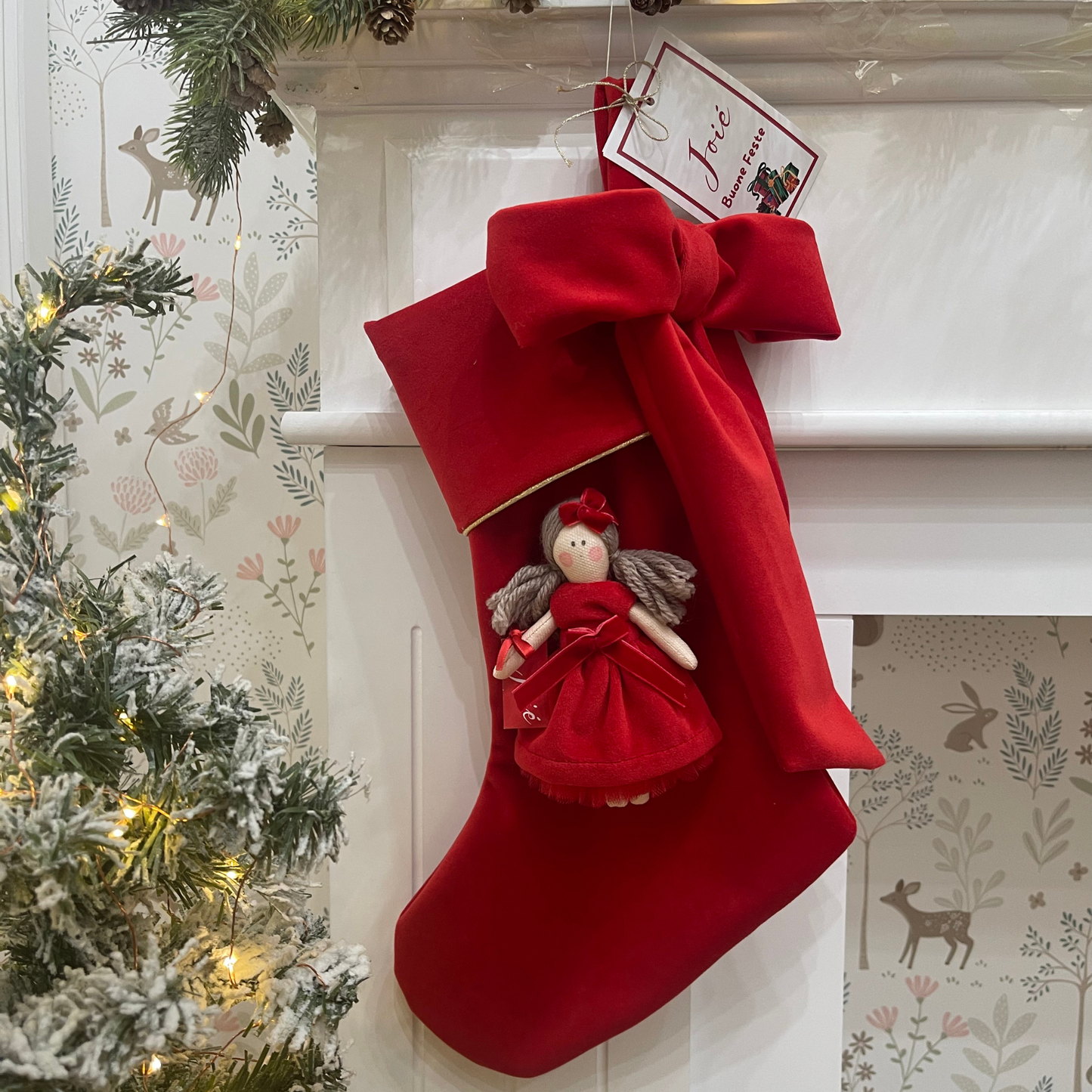 Calza epifania in velluto con bambola Cloe