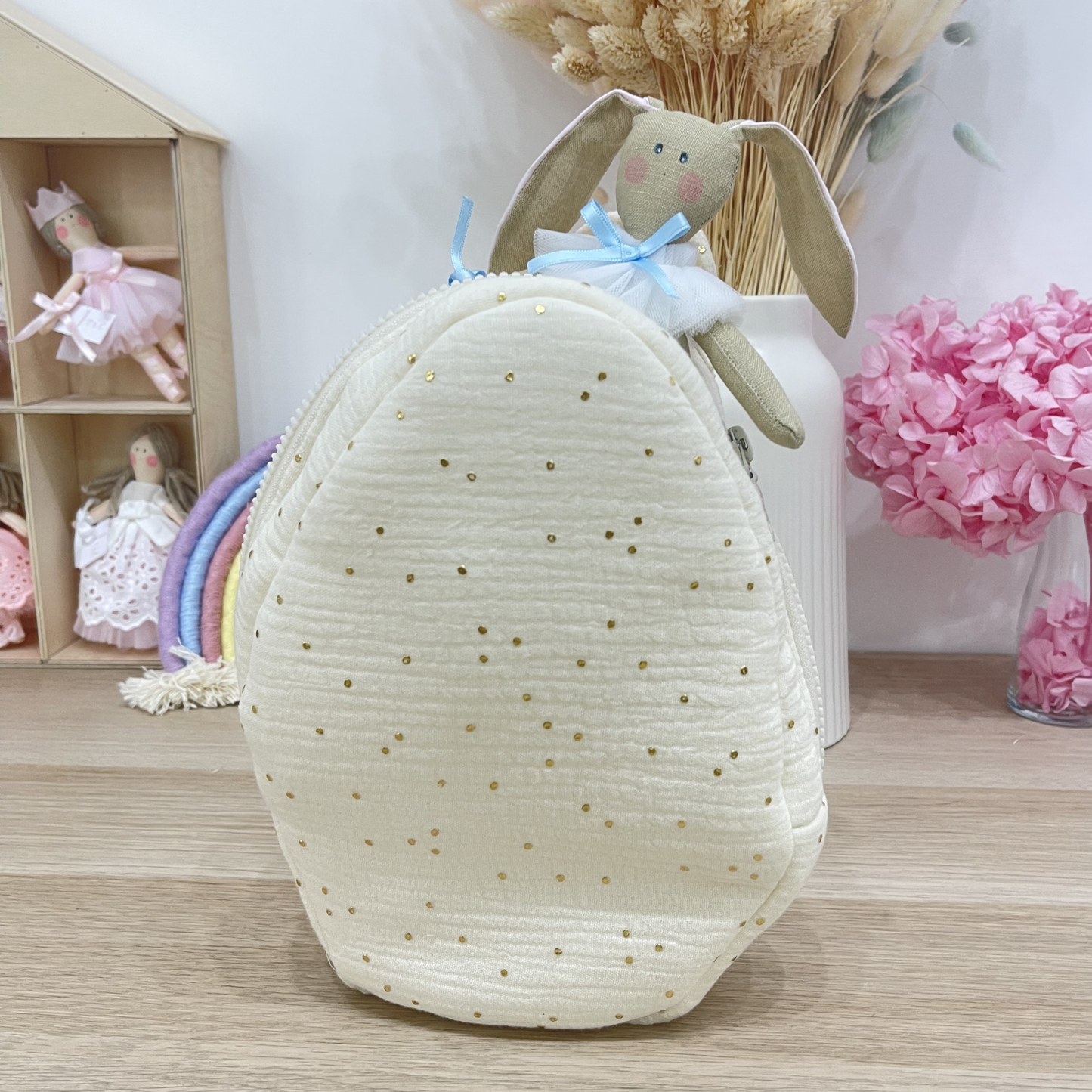 UOVO DI STOFFA CON CONIGLIETTO