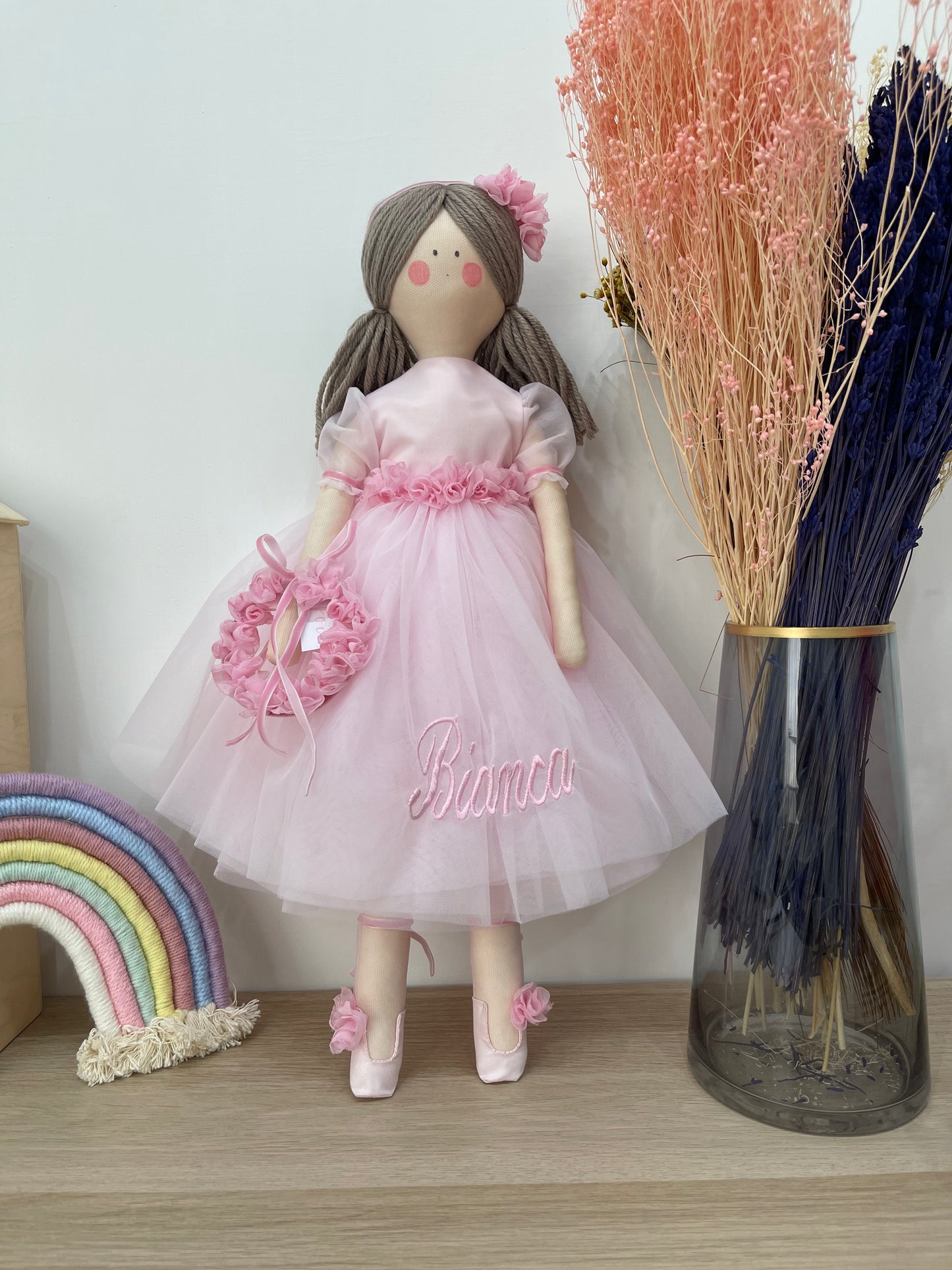 Bambola carillon "Alissa" in tulle di seta