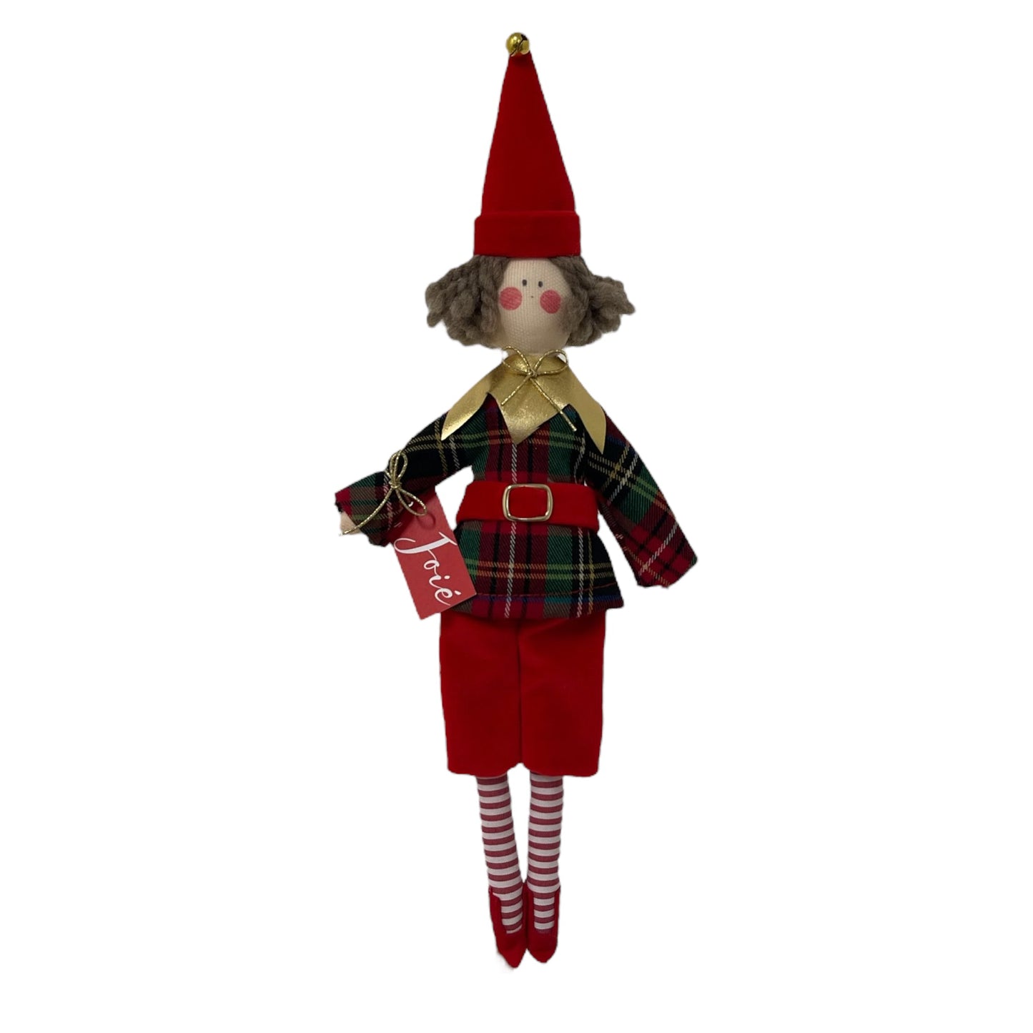 Bambola Elfo di babbo Natale - Capelli scuro - Bomboniere e
