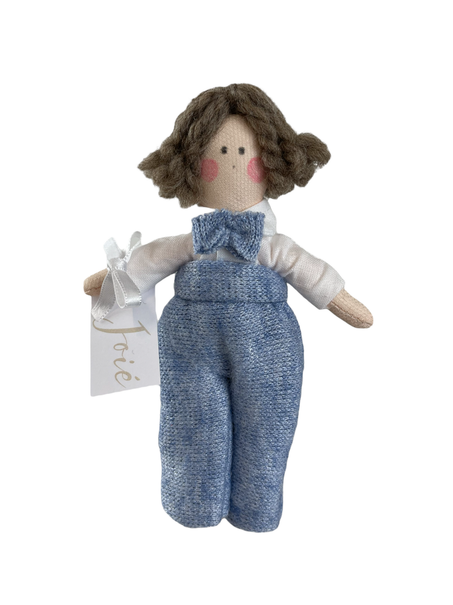 Bambola “Louis” in lana e cotone - Celeste - Bomboniere e