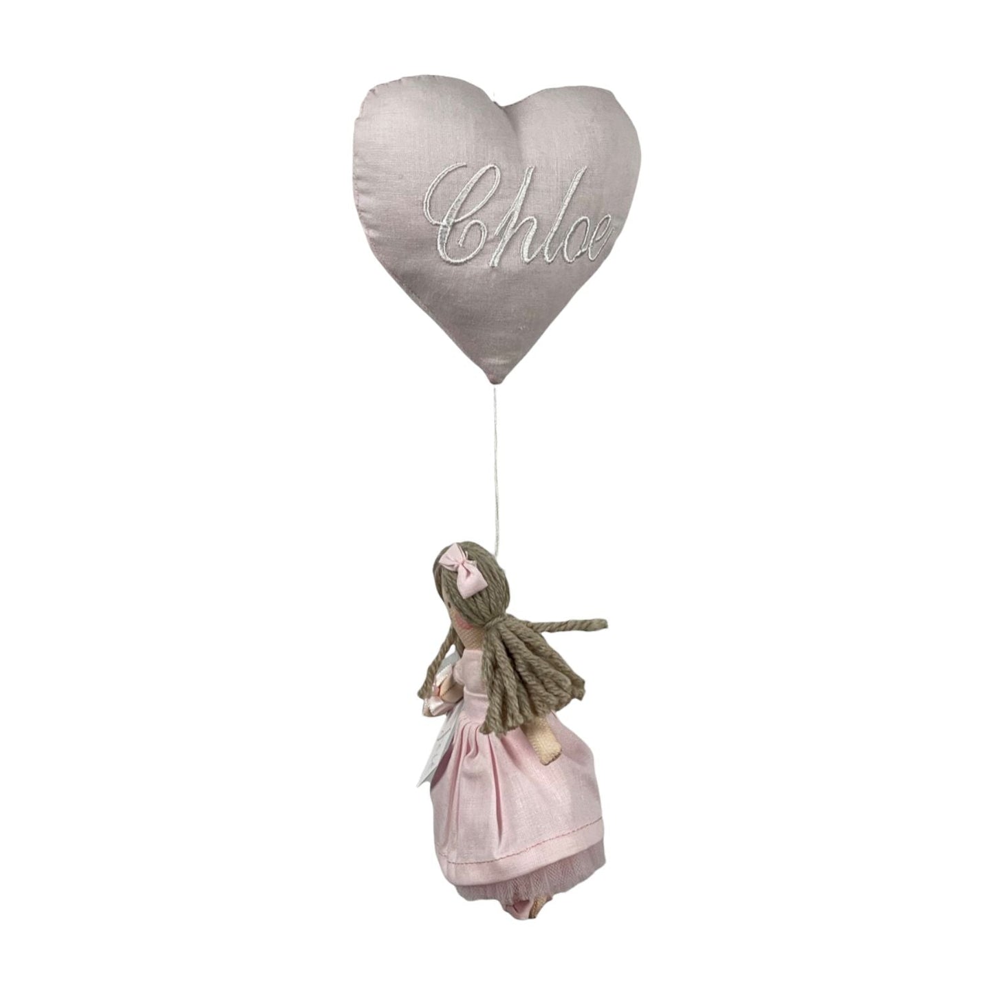 Cuore ricamato con bambola MiniMe - Bomboniere e idee regalo