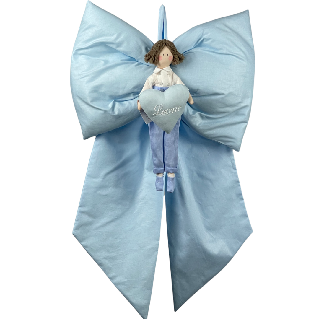 Fiocco in cotone con bambola - Bomboniere e idee regalo