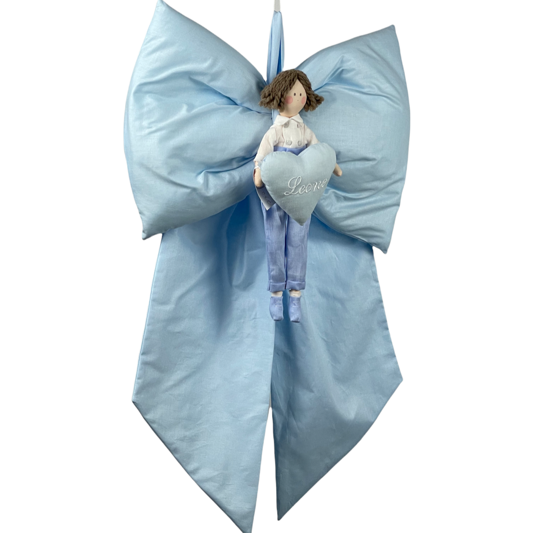 Fiocco in cotone con bambola - Bomboniere e idee regalo
