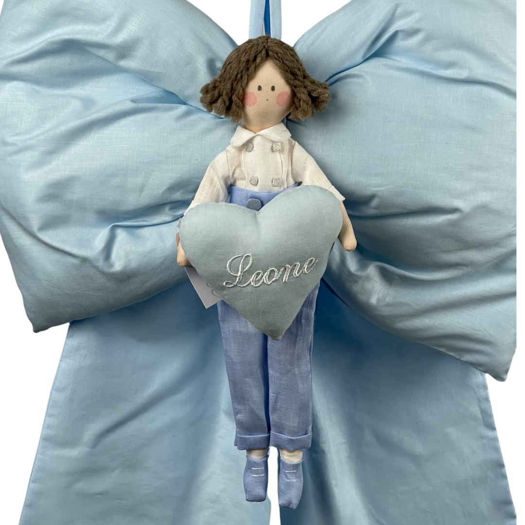 Fiocco in cotone con bambola - Bomboniere e idee regalo