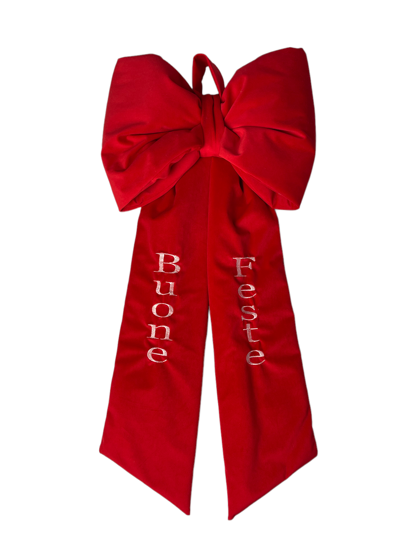 Fiocco in velluto - Rosso - Bomboniere e idee regalo