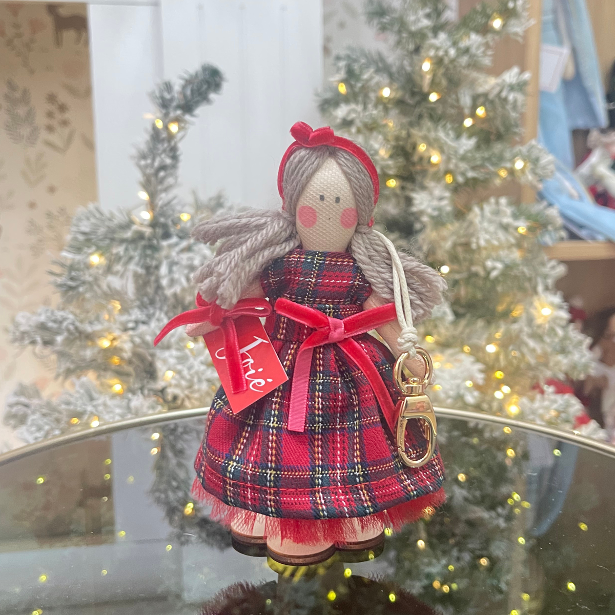Bambola Cloe in cotone tartan