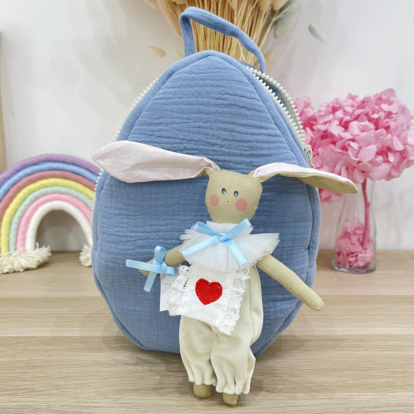 UOVO DI STOFFA CON CONIGLIETTO