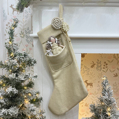 Calza epifania in lana lurex con bambola Stella