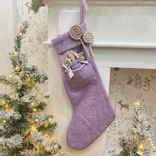 Calza epifania in lana lurex con bambola Stella