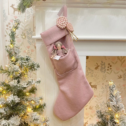 Calza epifania in lana lurex con bambola Stella