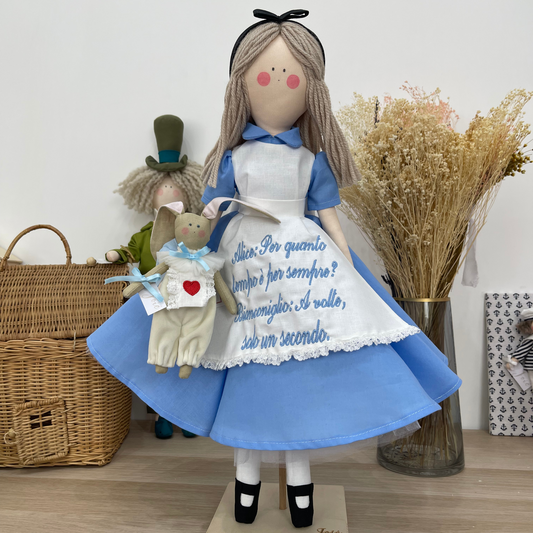 Bambola "Alice e il Bianconiglio"