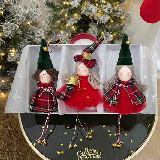 Box con Elfi di babbo Natale e Befana con campanelli
