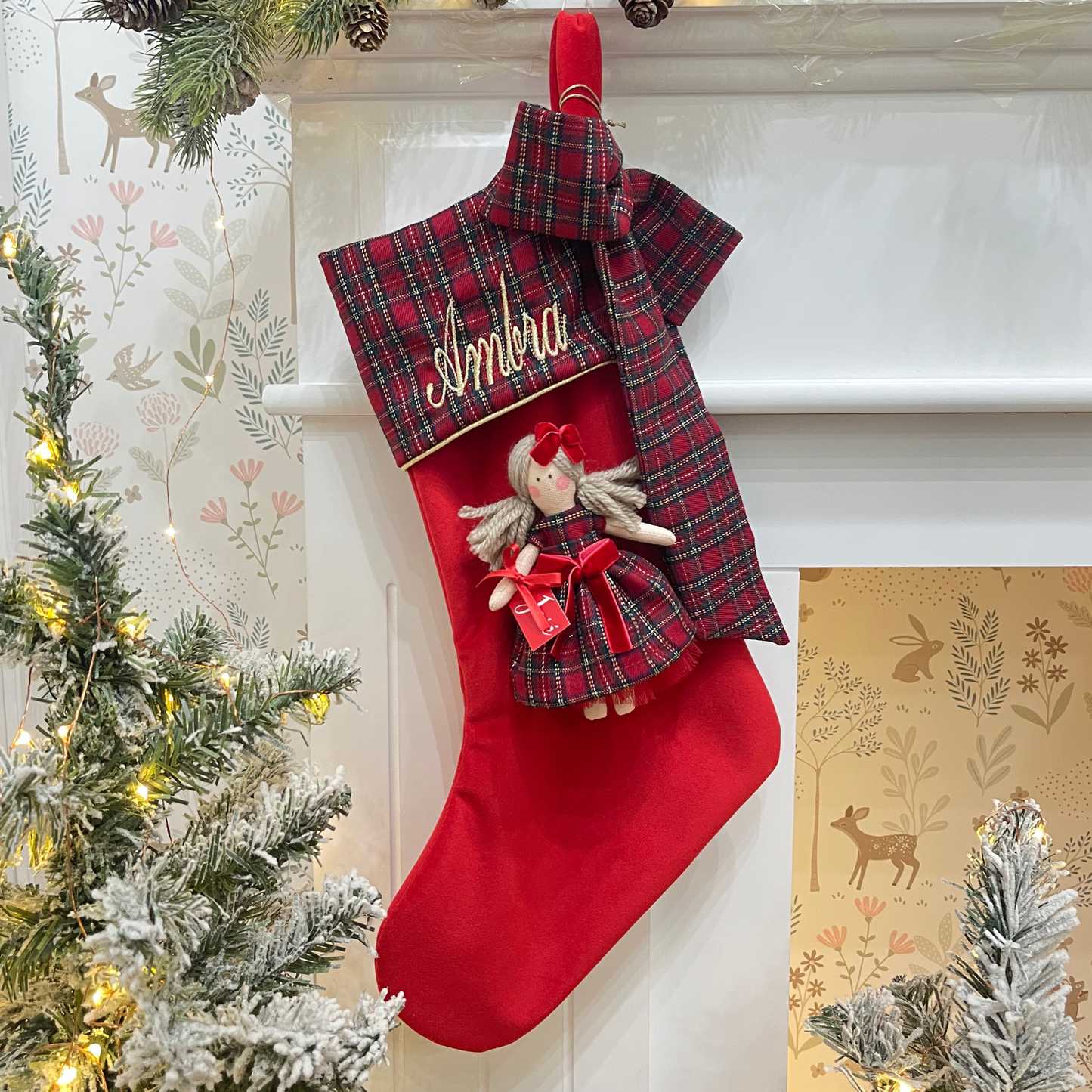 Calza epifania in velluto con bambola Cloe