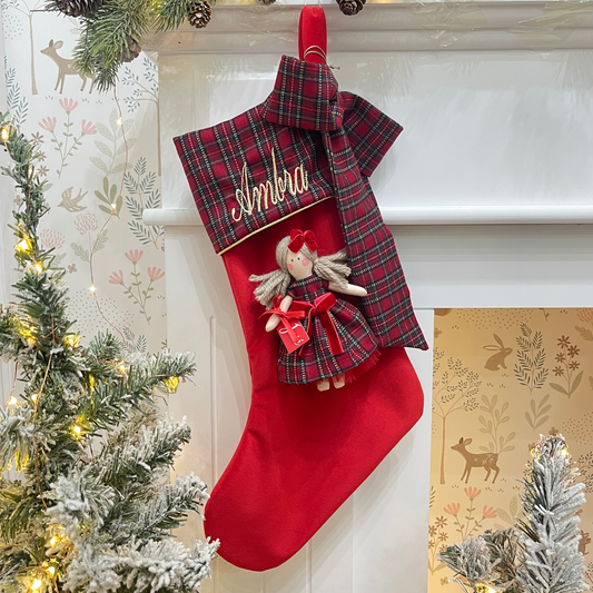 Calza epifania in velluto con bambola Cloe