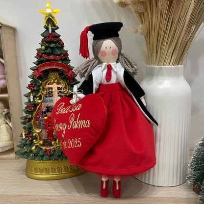 Bambola "Laureata" in velluto