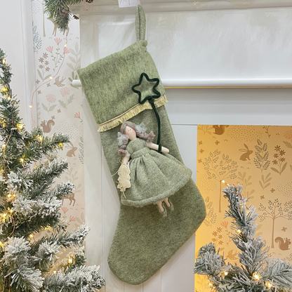 Calza epifania in lana glitterata con bambola Lilibet