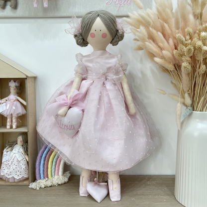 Bambola carillon "Gioia" in organza plumetis