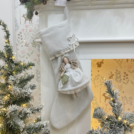 Calza epifania in lana glitterata con bambola Lilibet