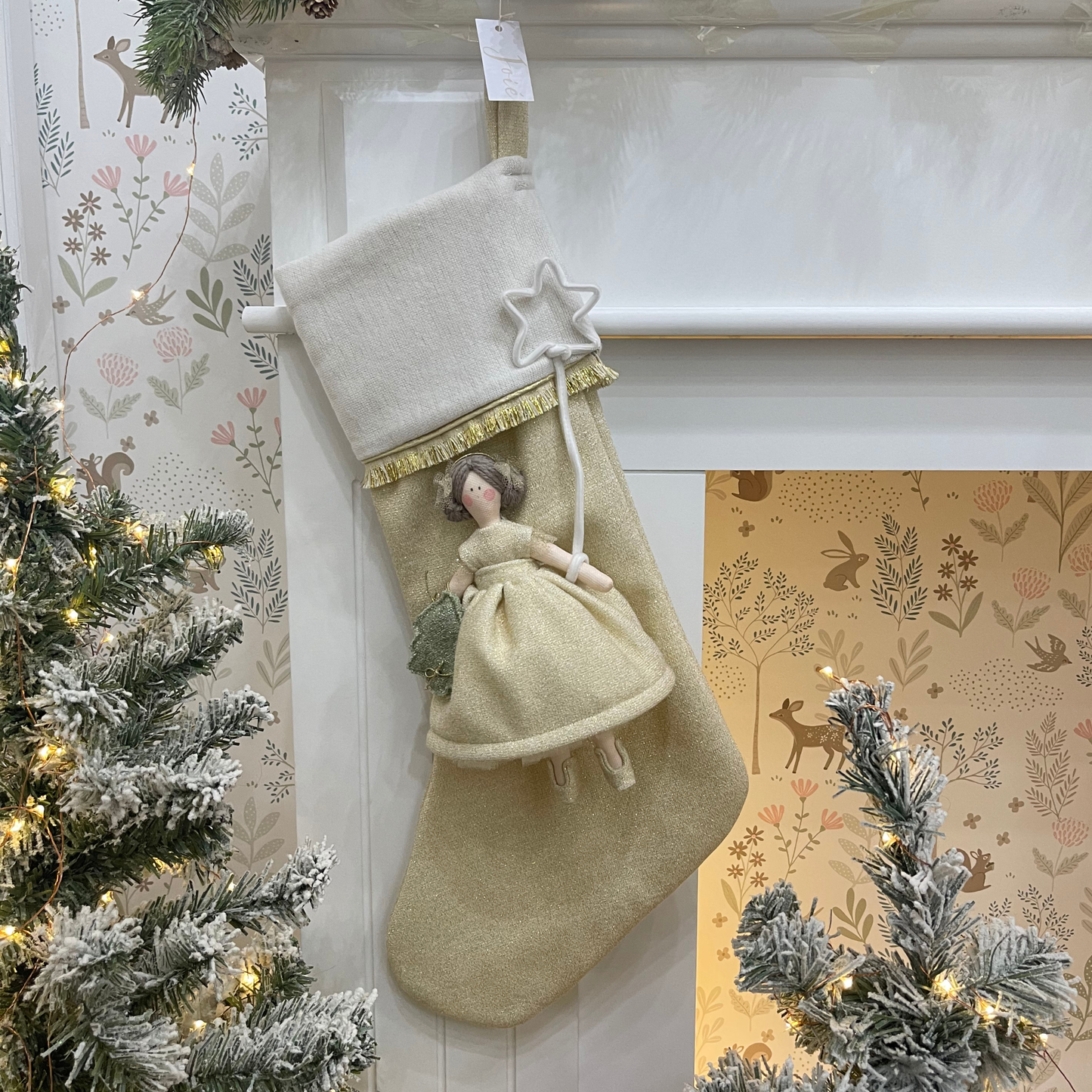 Calza epifania in lana glitterata con bambola Lilibet