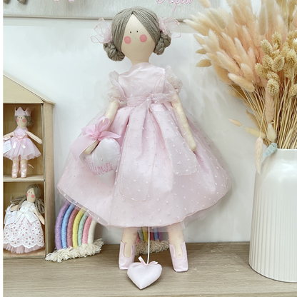 Bambola carillon "Gioia" in organza plumetis