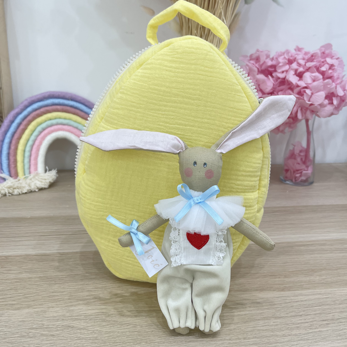 UOVO DI STOFFA CON CONIGLIETTO