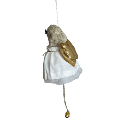 Angelo in lino con campanelline - Bomboniere e idee regalo