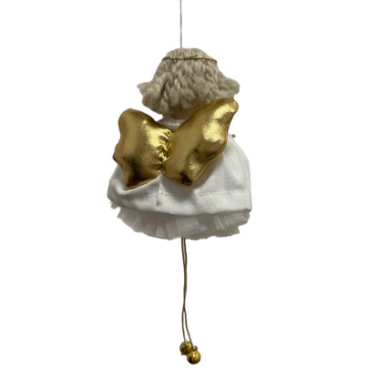 Angelo in lino con campanelline - Bomboniere e idee regalo
