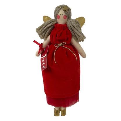 Bambola Angelo” - 25cm / rosso - Bomboniere e idee regalo