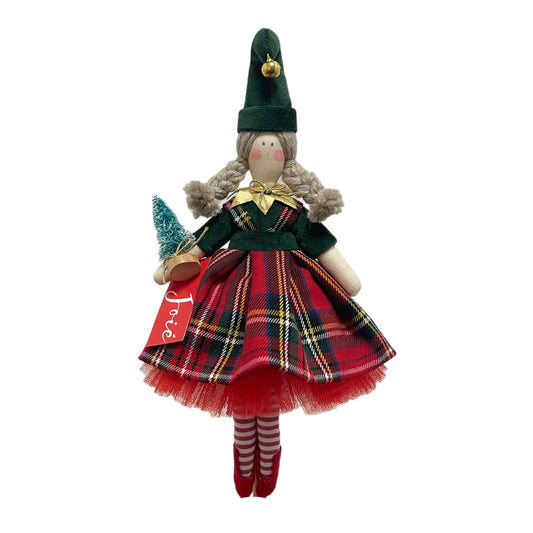 Bambola “Cannella “ elfa di babbo Natale - 26cm - Bomboniere