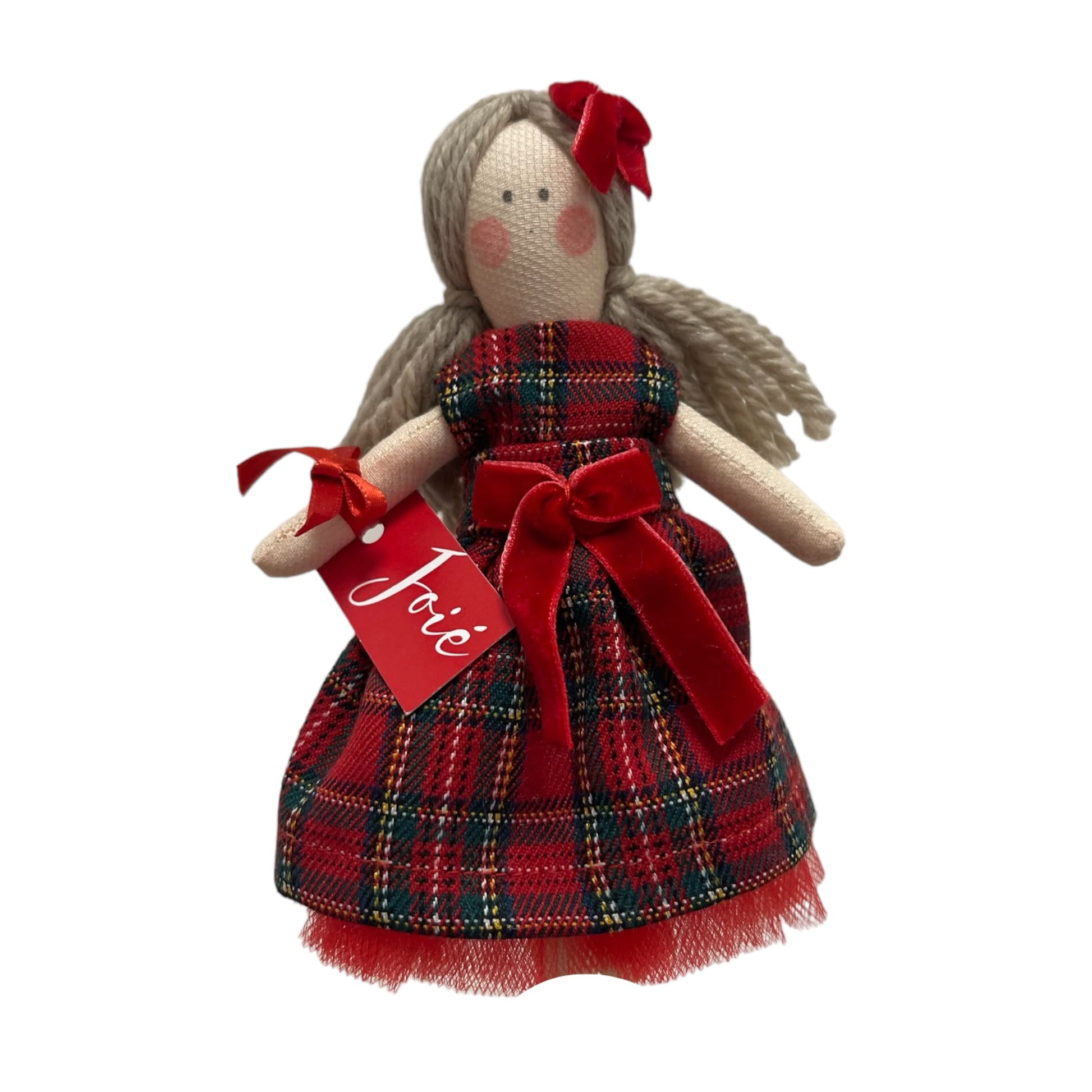 Bambola “Cloe” in cotone tartan - Bomboniere e idee regalo