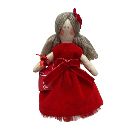 Bambola “Cloe” in velluto - Rosso - Bomboniere e idee regalo