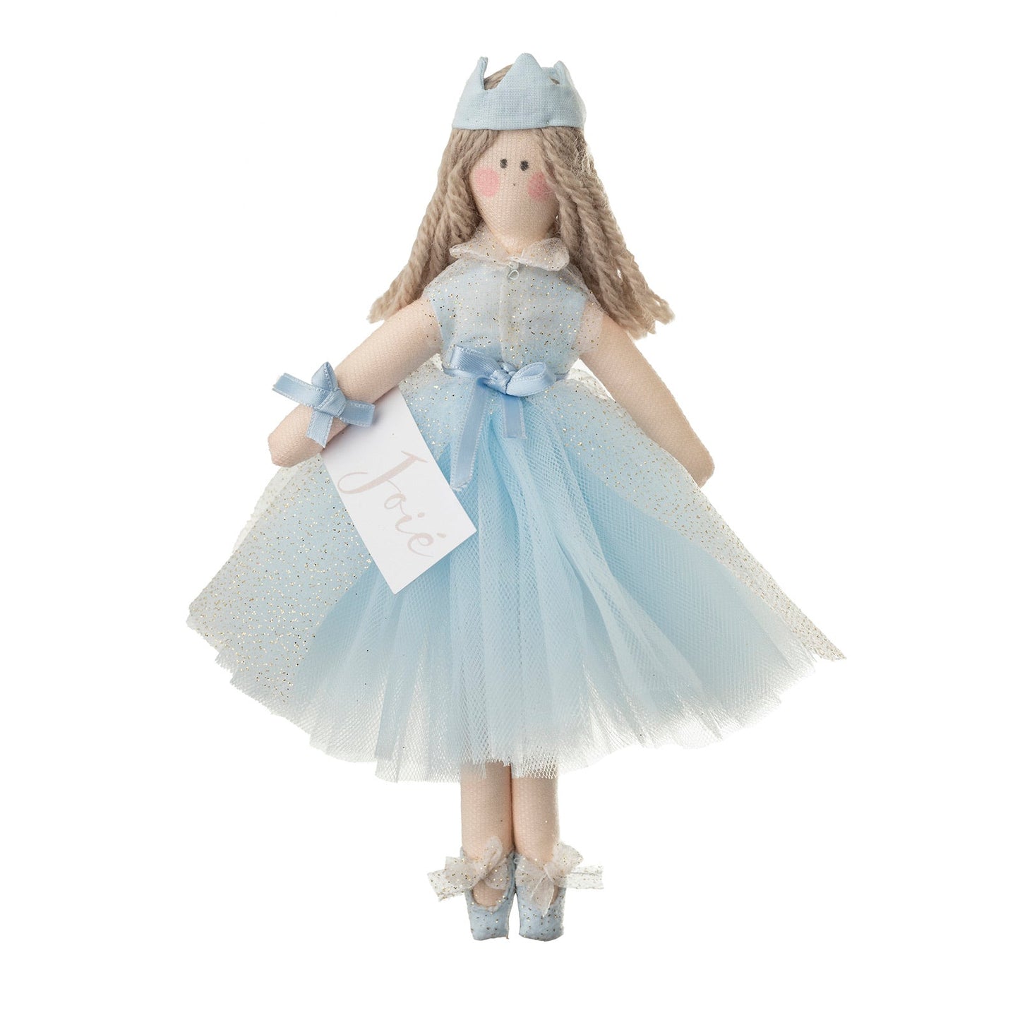 Bambola “Elizabeth” in organza glitterata - 21cm / Azzurro -