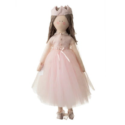 Bambola “ Elizabeth” in organza glitterata - 50cm / Rosa -