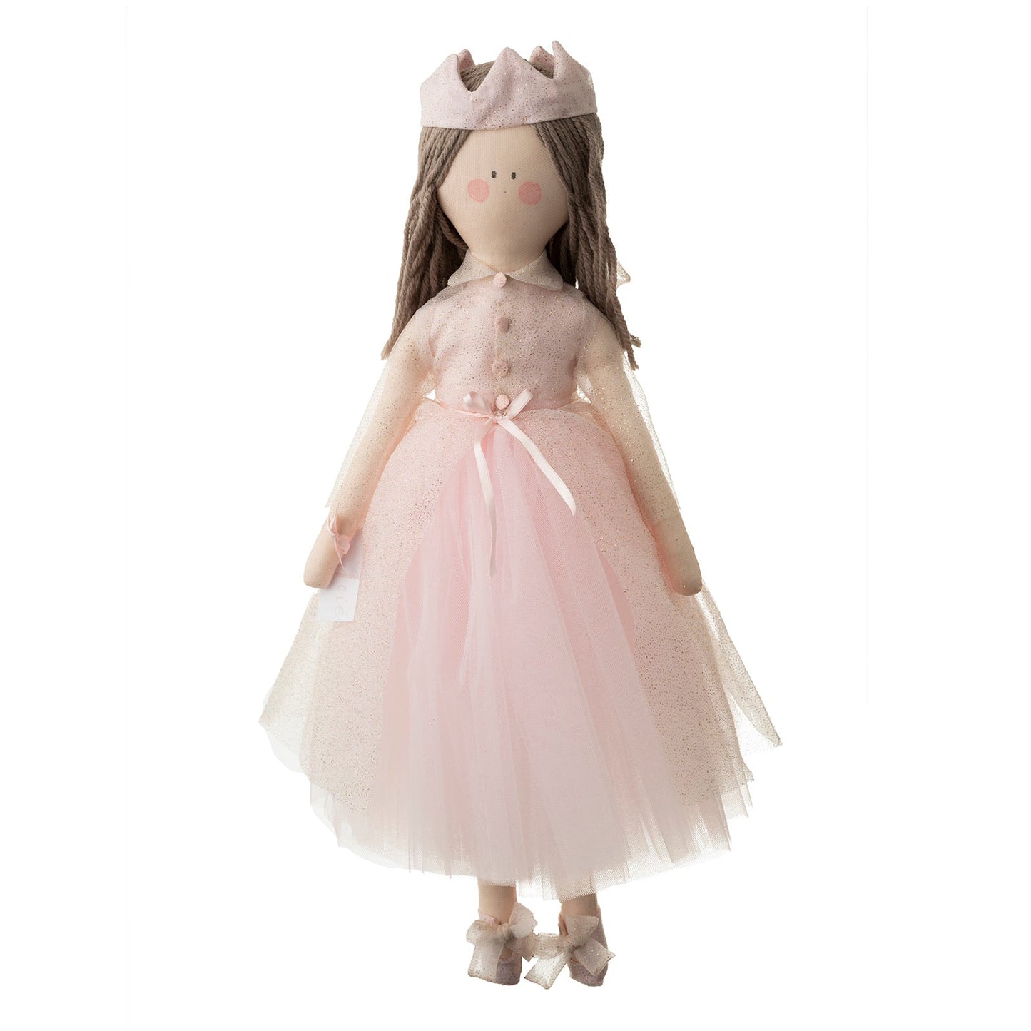 Bambola “Elizabeth” in organza glitterata - 50cm / Rosa -