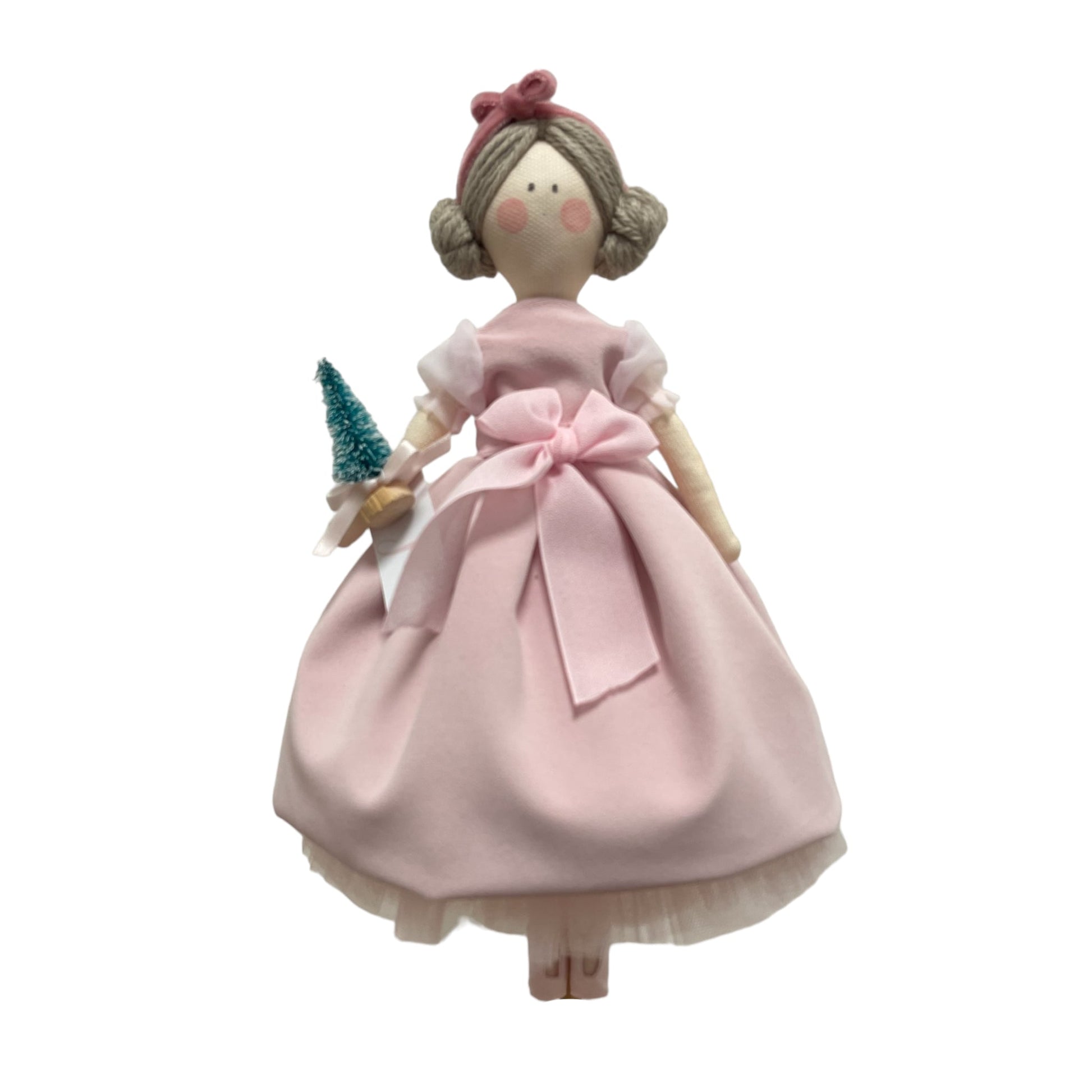 Bambola “Frida” in velluto - Rosa / 30cm - Bomboniere e idee