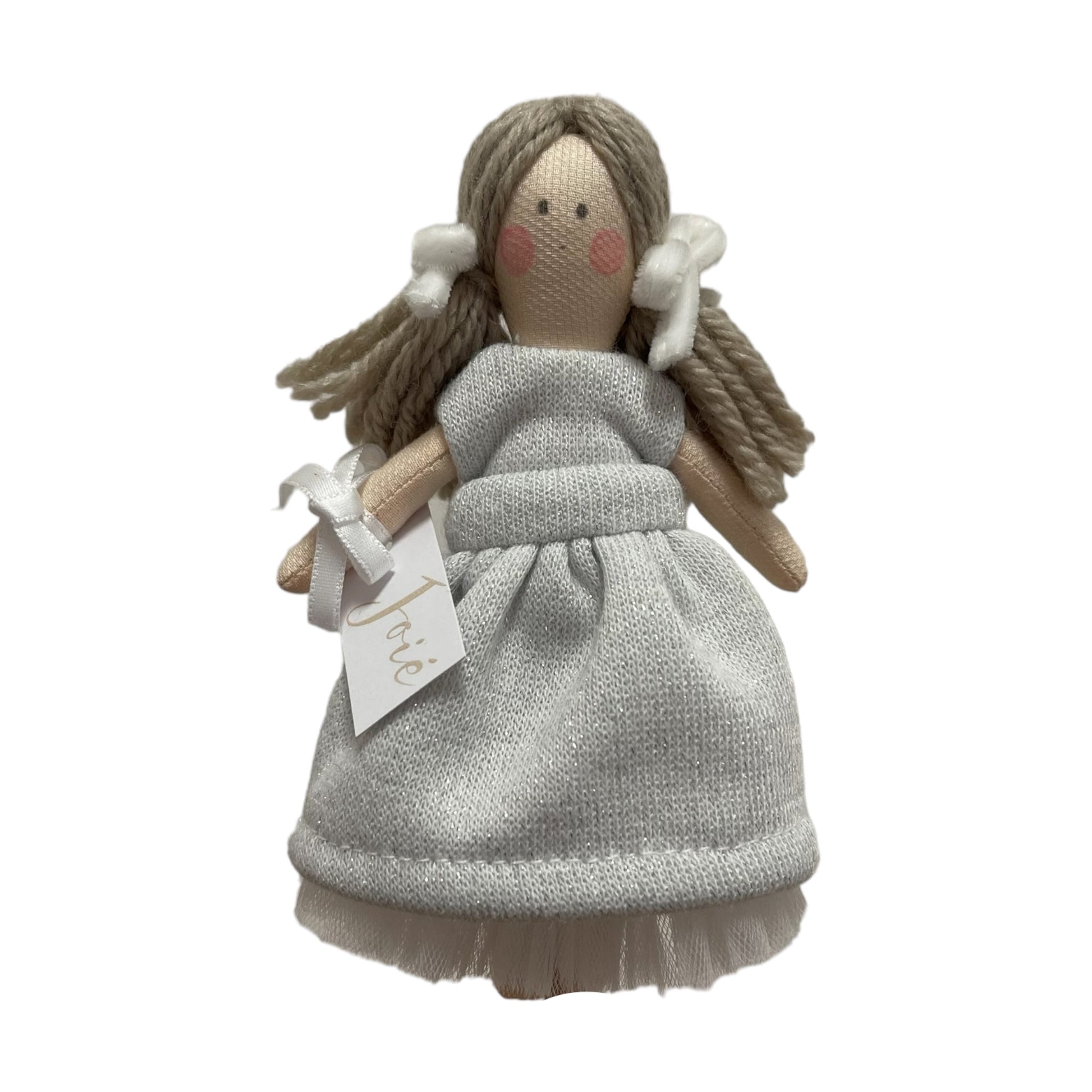 Bambola “Stella “in lana glitterata - Argento - Bomboniere e