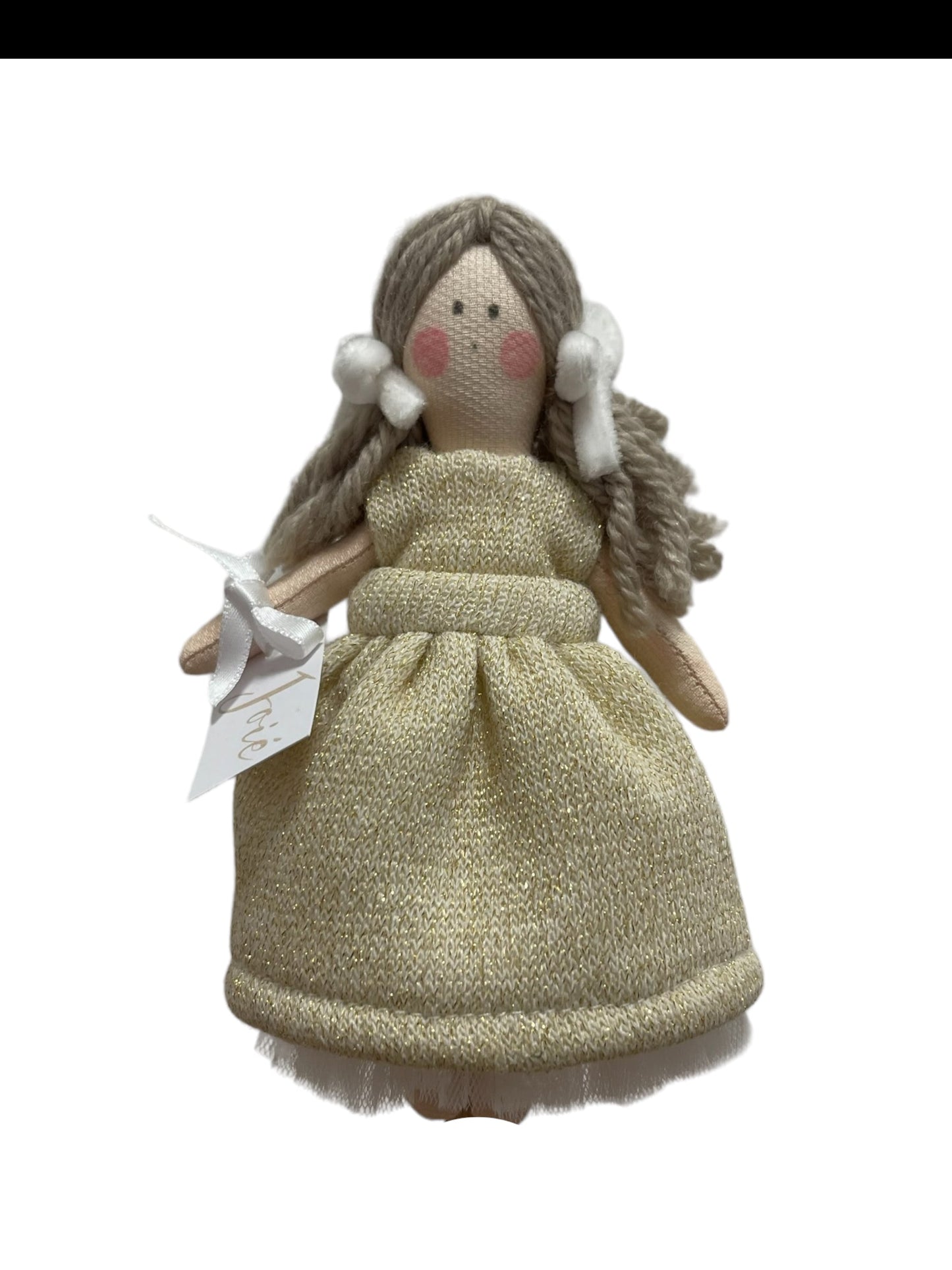 Bambola “Stella “in lana glitterata - Oro - Bomboniere e