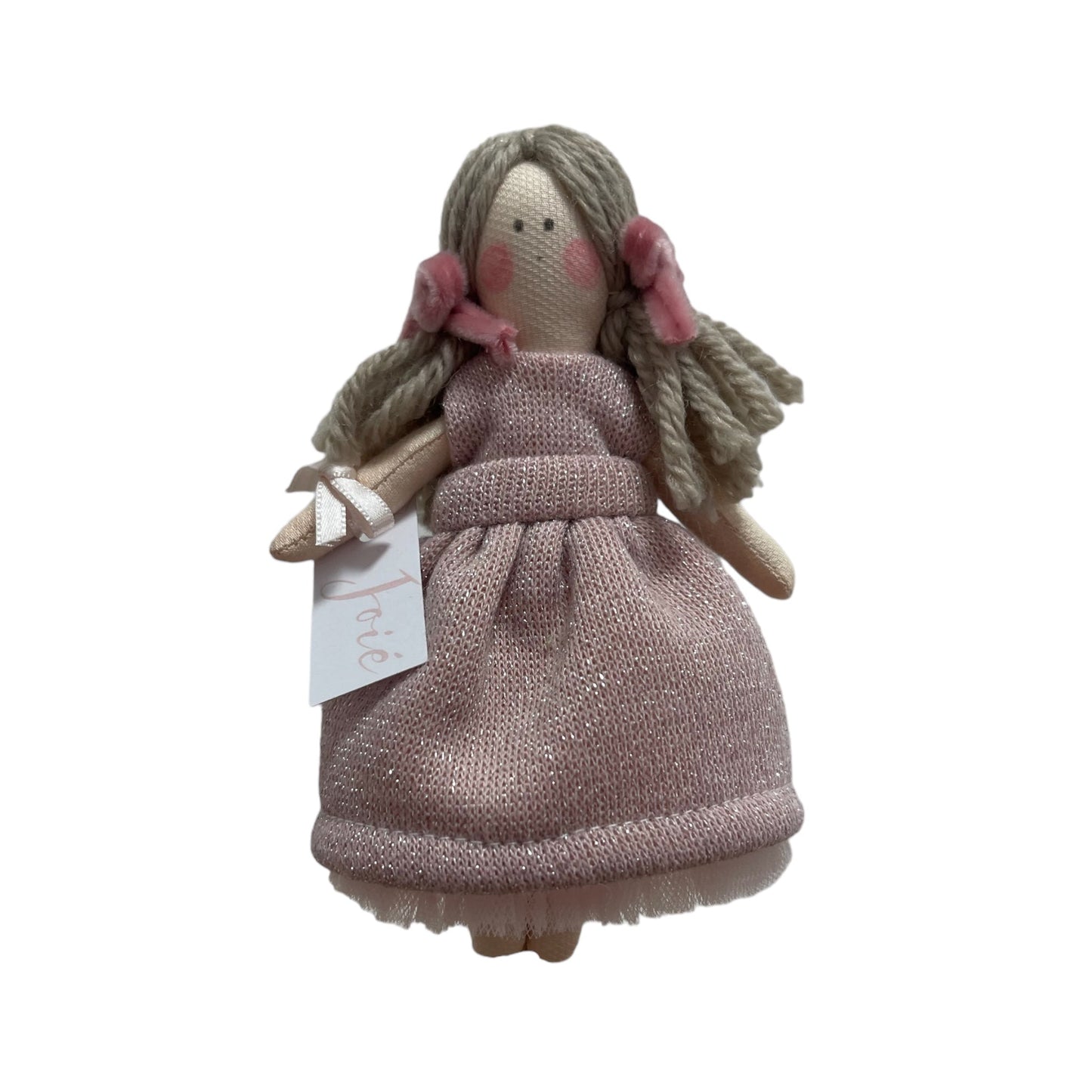 Bambola “Stella “in lana glitterata - Rosa - Bomboniere e