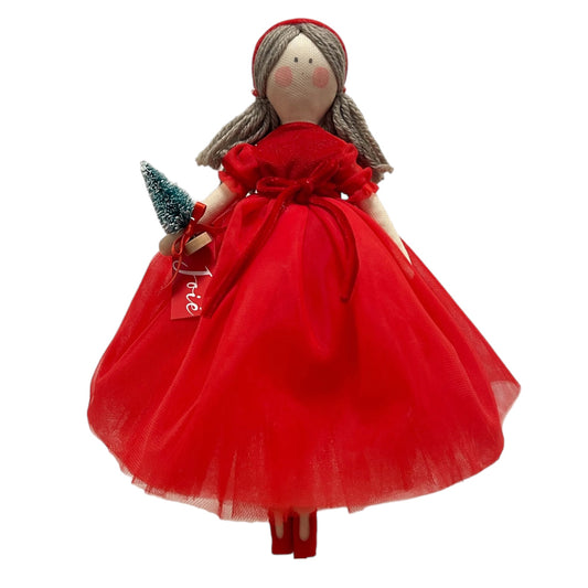 Bambola Tulle - 30cm / Rosso - Bomboniere e idee regalo