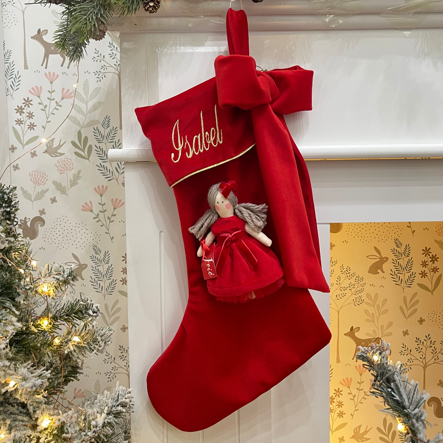 Calza epifania in velluto con bambola Cloe