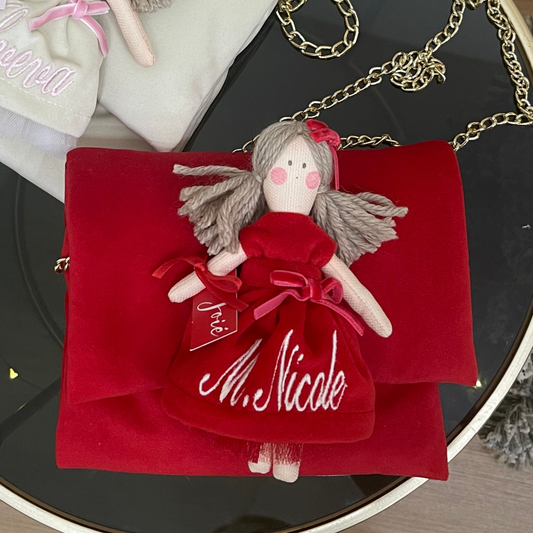 Borsa a tracolla in velluto